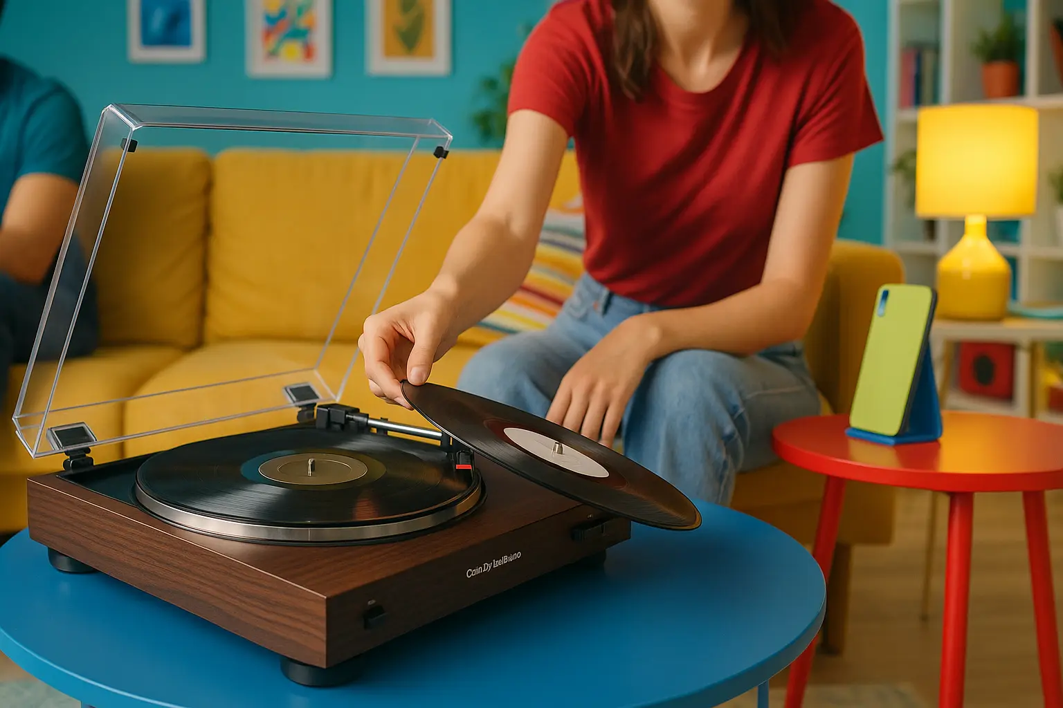 Toca-discos Audio-Technica Automático AT-LP60X-BW Marrom