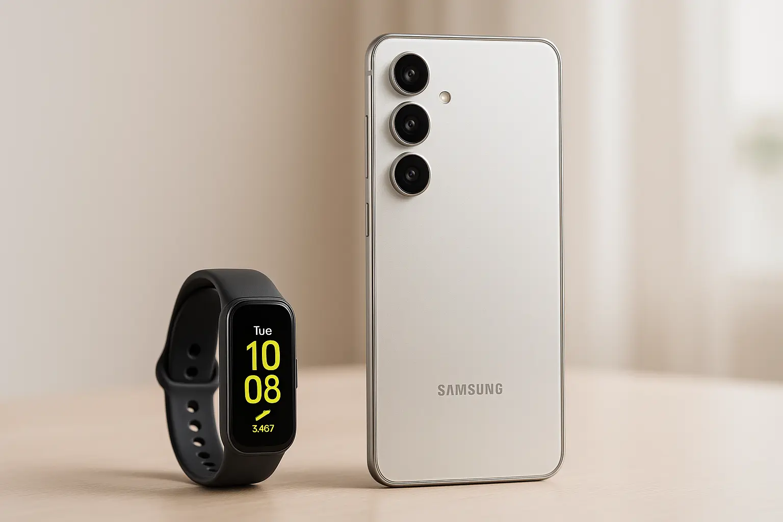 Samsung A56 5G (256GB) + Galaxy Fit3: Desempenho e Estilo no Pulso