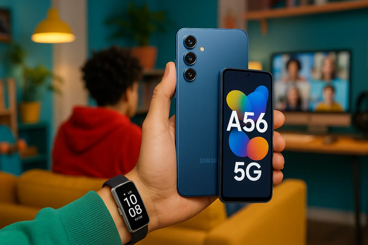 Samsung A56 5G com Galaxy Fit3: Desempenho e Estilo no Pulso