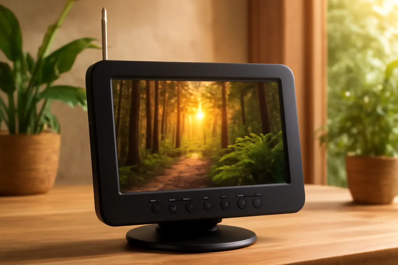 TV Portátil Digital 9" com Conversor Integrado e Monitor LED