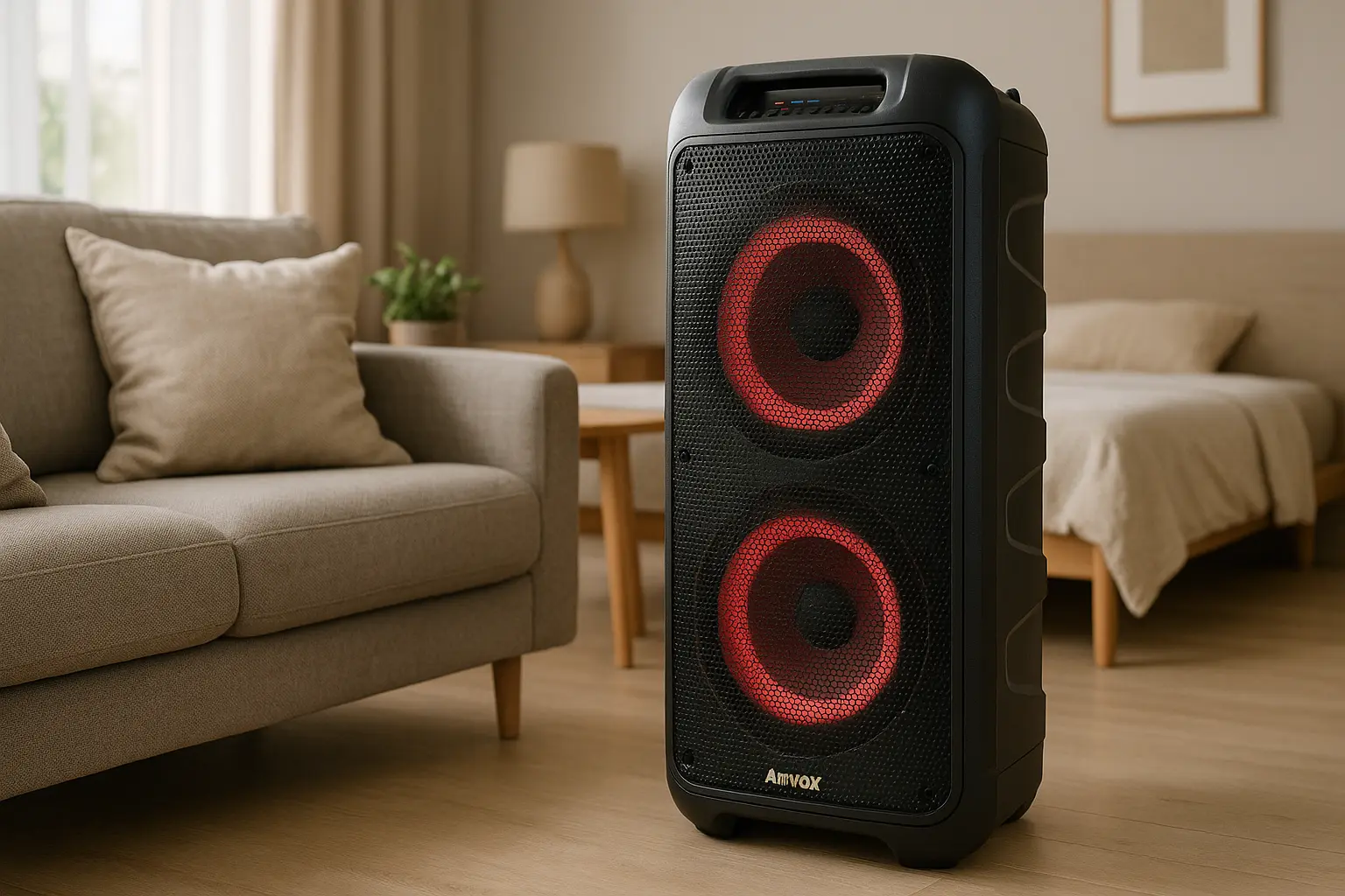 Caixa de Som Bluetooth Amvox ACA 221 Gigante II: Potência e Versatilidade