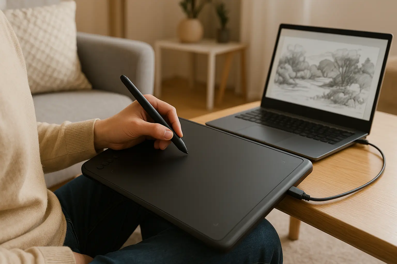Tablet de desenho gráfico UGEE M708: Experiência Natural de Criação