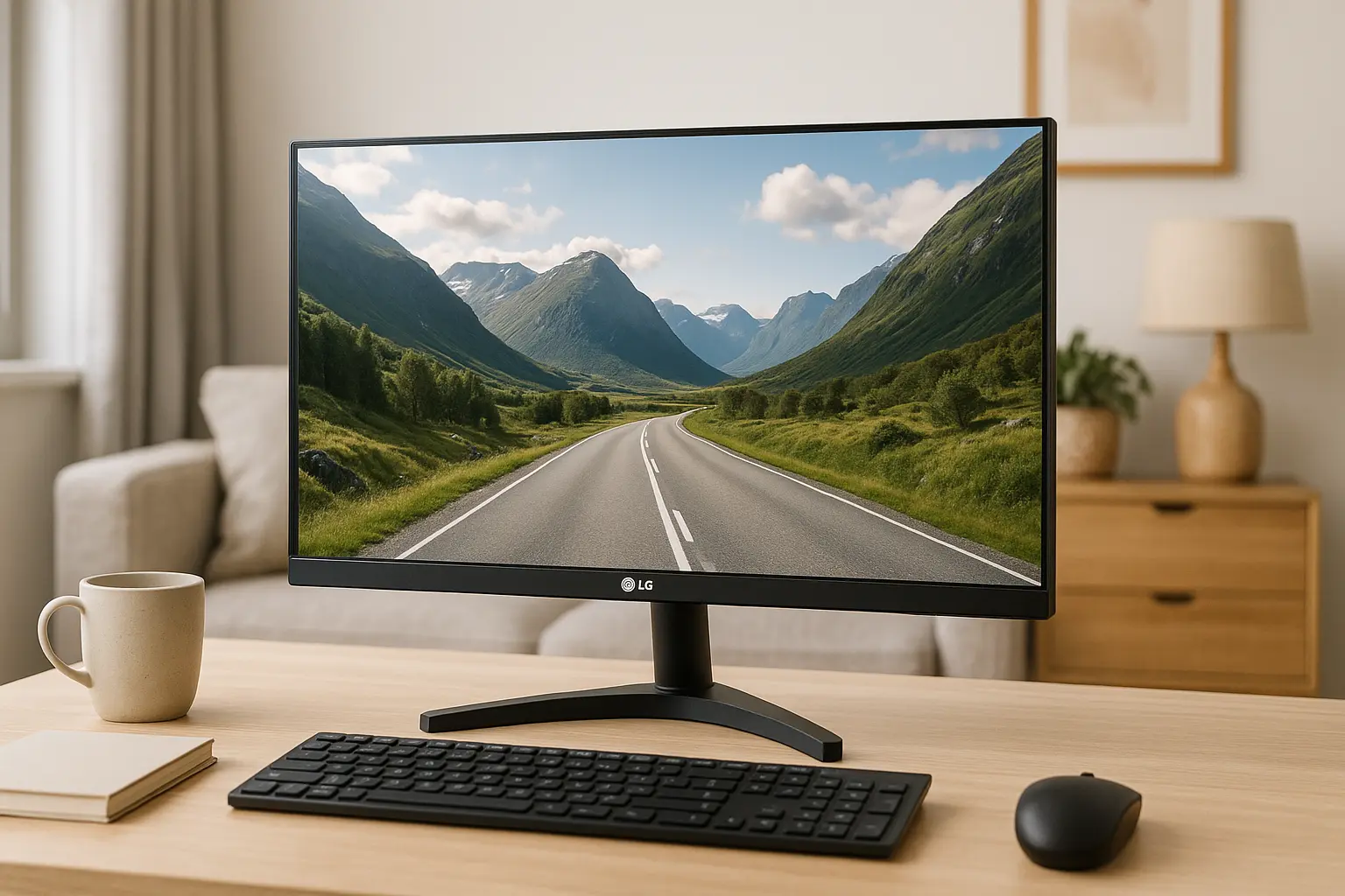 Monitor LG 21.5 Full HD com FreeSync: fluidez e conforto visual