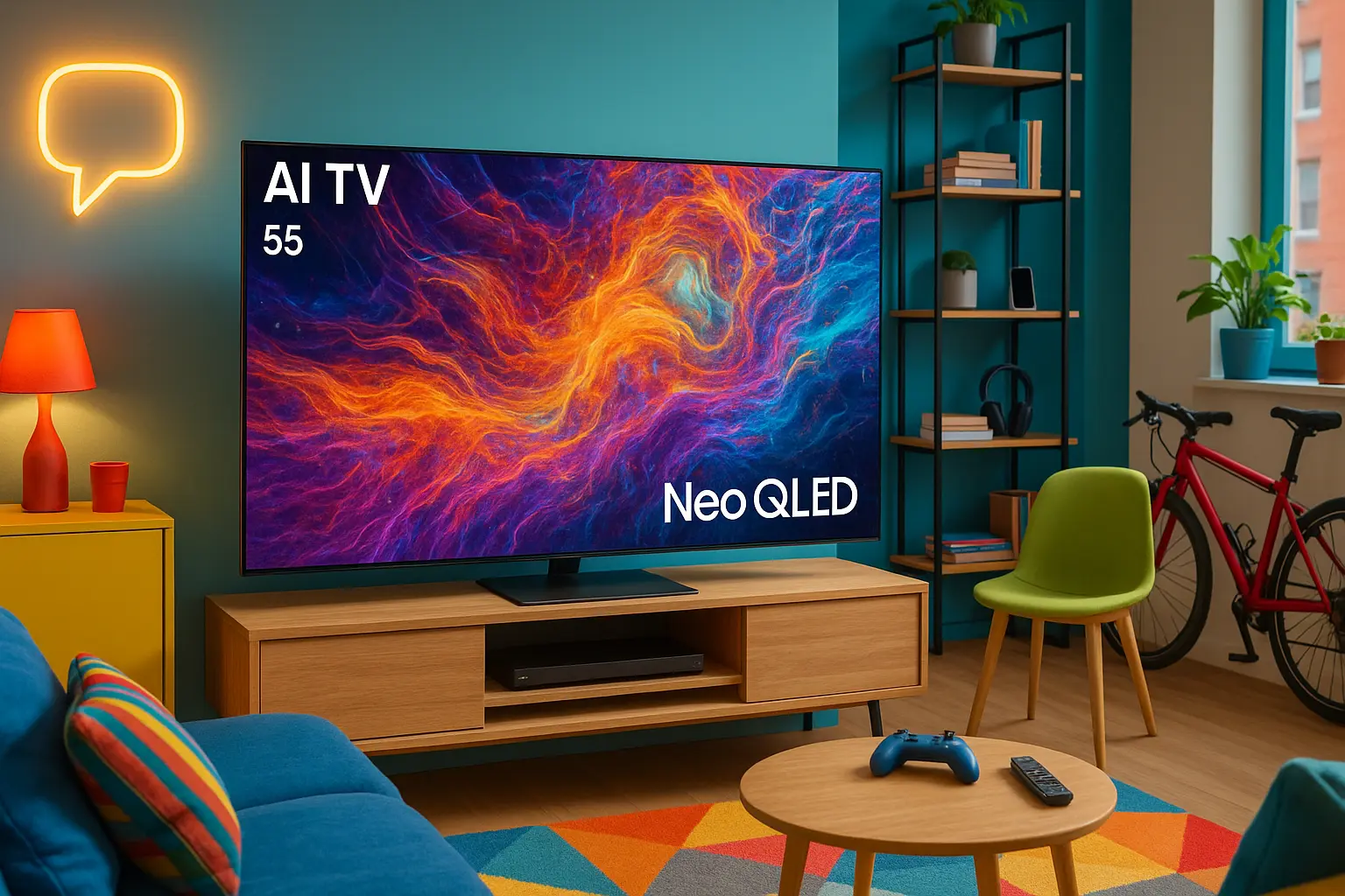 Samsung AI TV 55" Neo QLED 4K 55QNX1D: Imersão e Inteligência Artificial