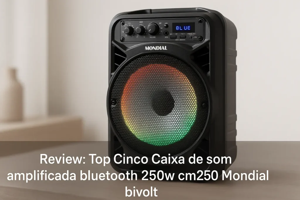 Top Cinco  Caixa de som amplificada bluetooth 250w cm250 Mondial bivolt