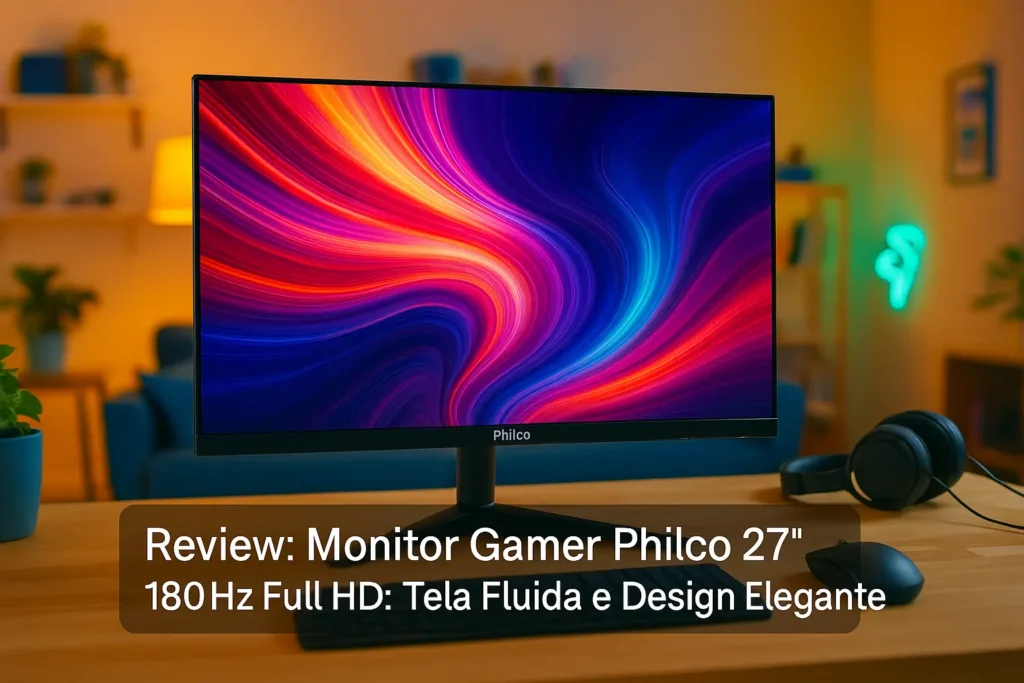 Monitor Gamer Philco 27" 180Hz Full HD: Tela Fluida e Design Elegante
