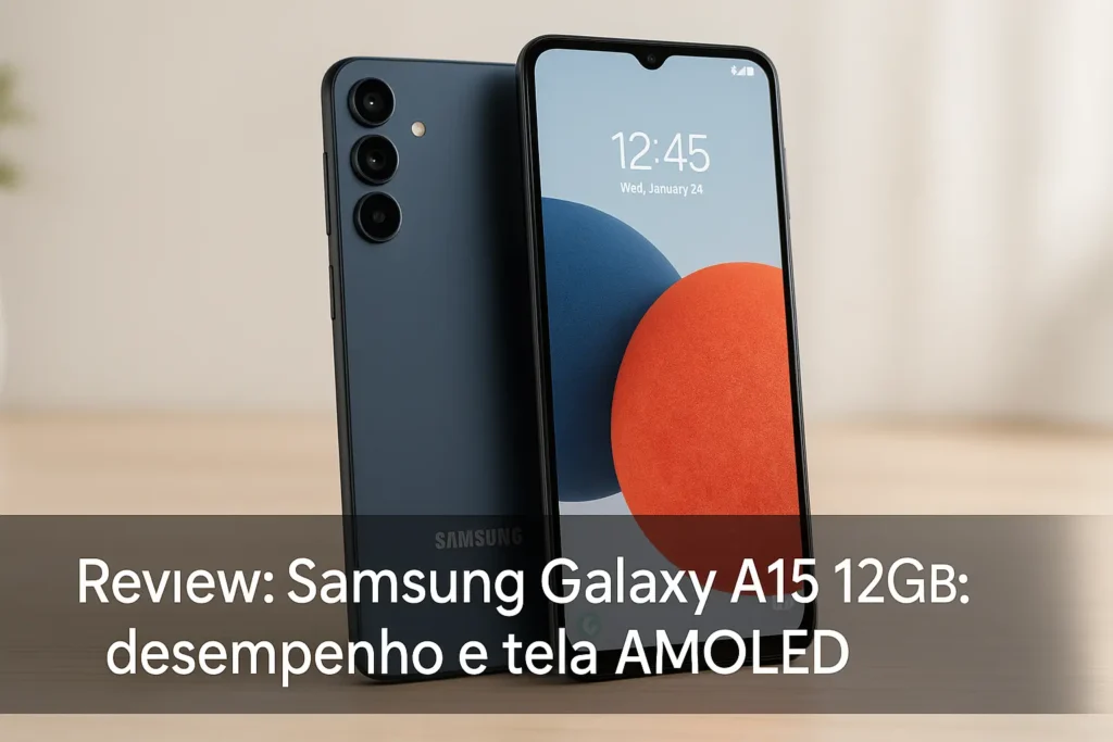 Samsung Galaxy A15 4G 128GB: desempenho e tela AMOLED