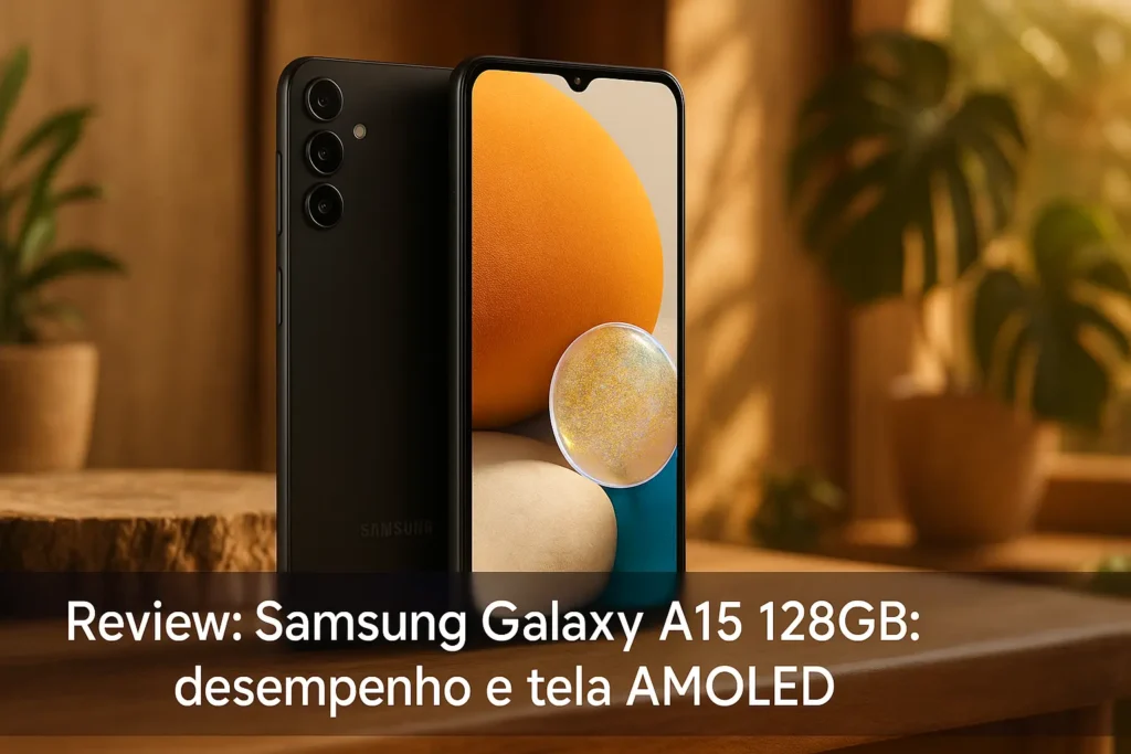 Samsung Galaxy A15 128GB: desempenho e tela AMOLED