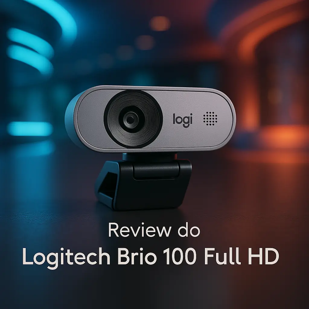 Webcam Logitech Brio 100 Full HD com Microfone Integrado