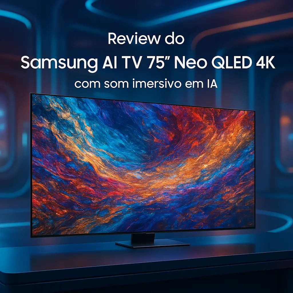 Samsung AI TV 75" Neo QLED 4K com som imersivo e IA