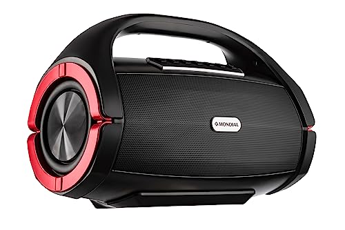 Caixa de Som Mondial, Monster Sound, Bluetooth, Bivolt, Preto/Vermelho, 150W - SK-06