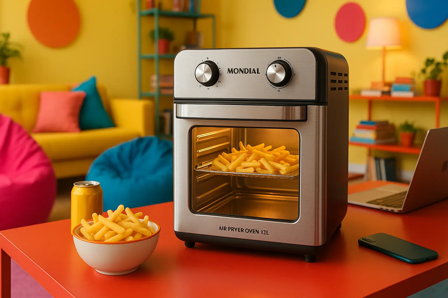 Fritadeira Air Fryer Forno Oven Mondial 12L: potência e versatilidade