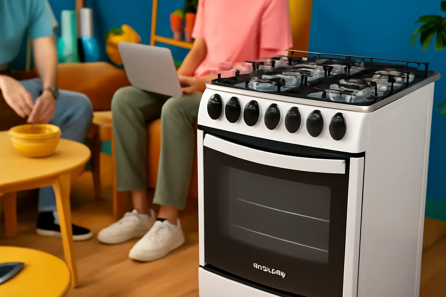 Fogão Brastemp 6 Bocas Branco com Botões Removíveis e Exclusivo Aro Protetor - BFS6NCB BIVOLT