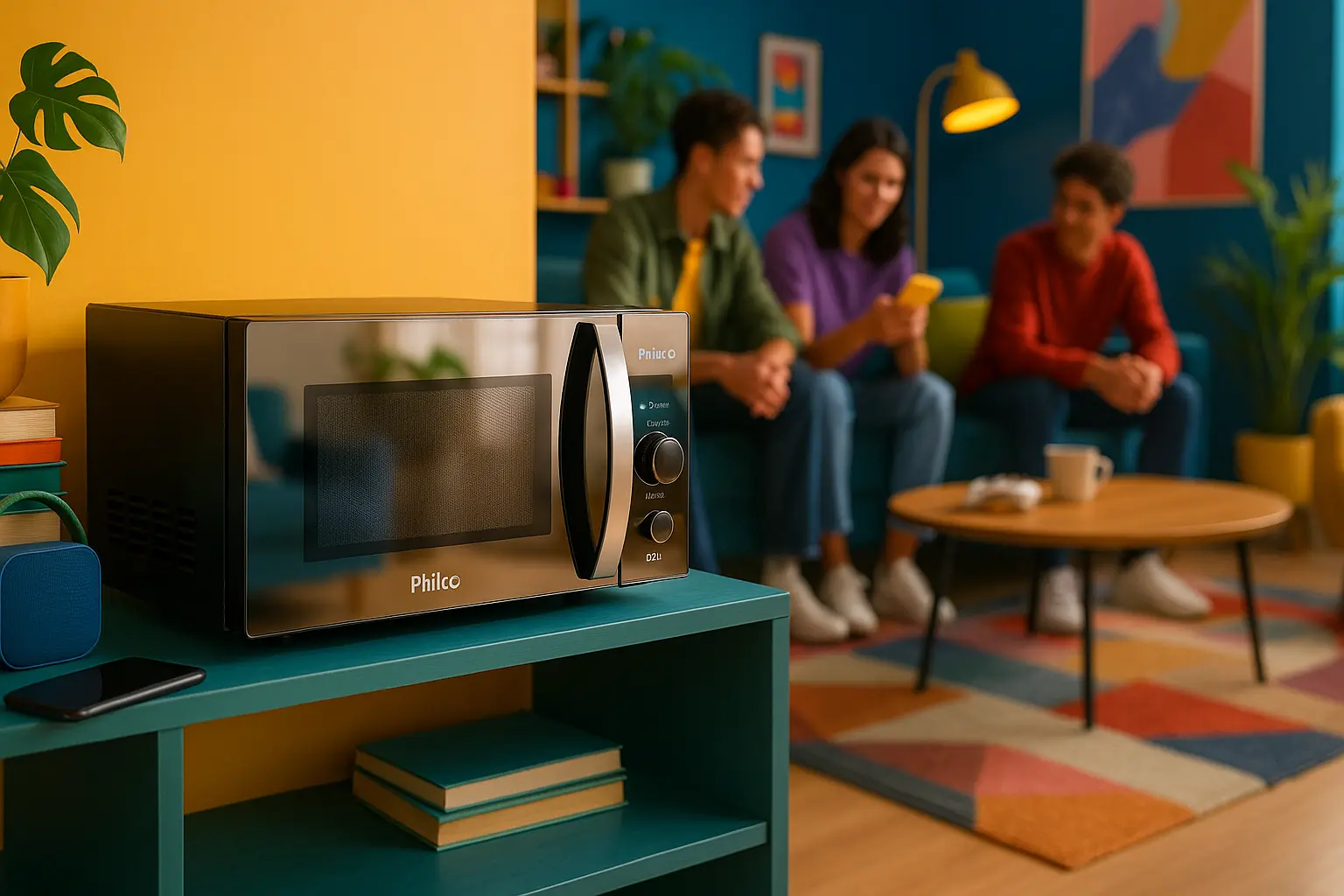 Micro-ondas Philco 20L Espelhado: Compacto, Rápido e Bonito