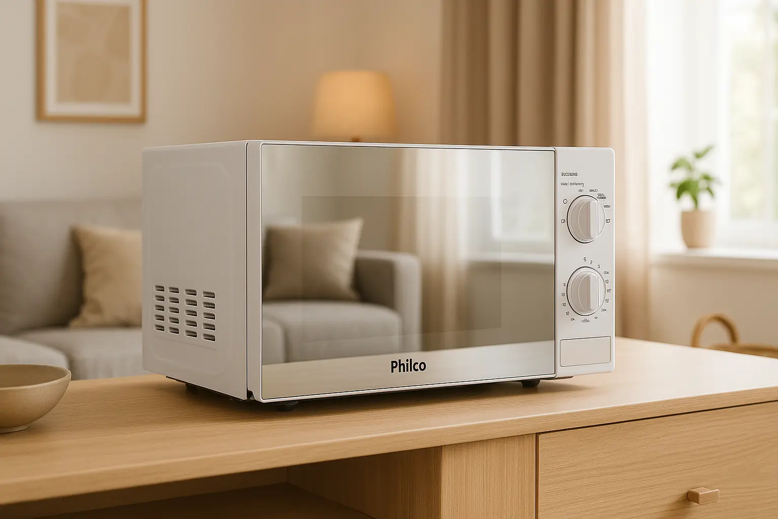 Micro-ondas Philco 20L Branco Espelhado: Potência e Estilo em um Só Produto