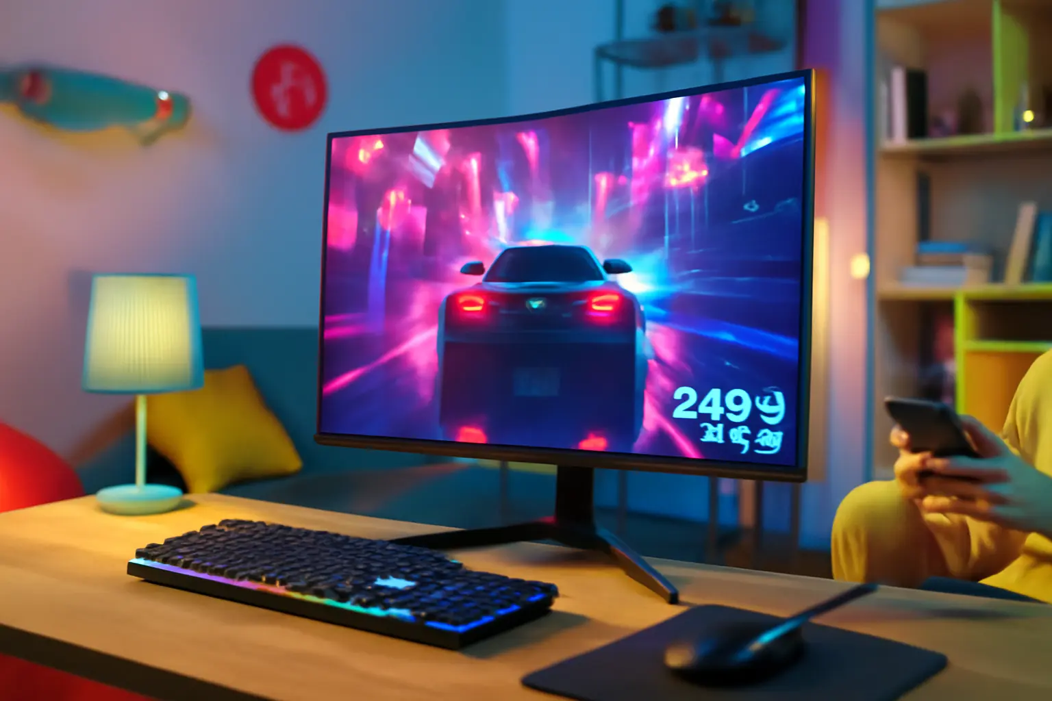 Monitor Gamer 27" Curvo 240Hz 0.5ms LED Full HD HQ 27HQ-Led Pro R3000