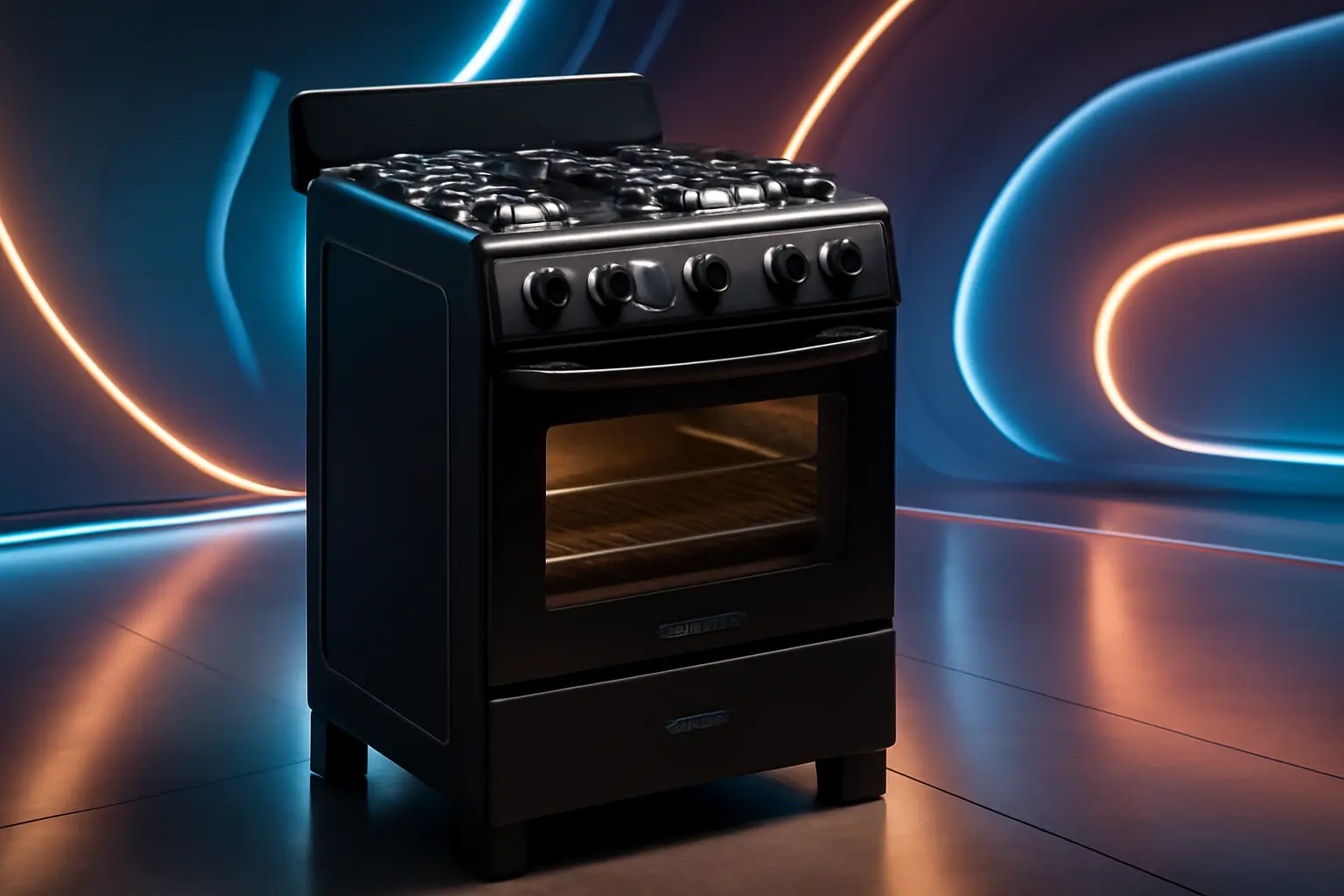 Fogão Atlas 4 Bocas Preto com Forno Limpa Fácil Coliseum Plus