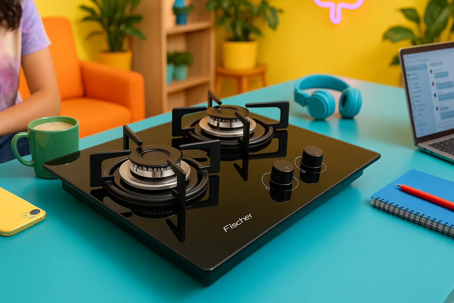 Fischer Cooktop 2 Bocas: Eficiência e Design em Vidro