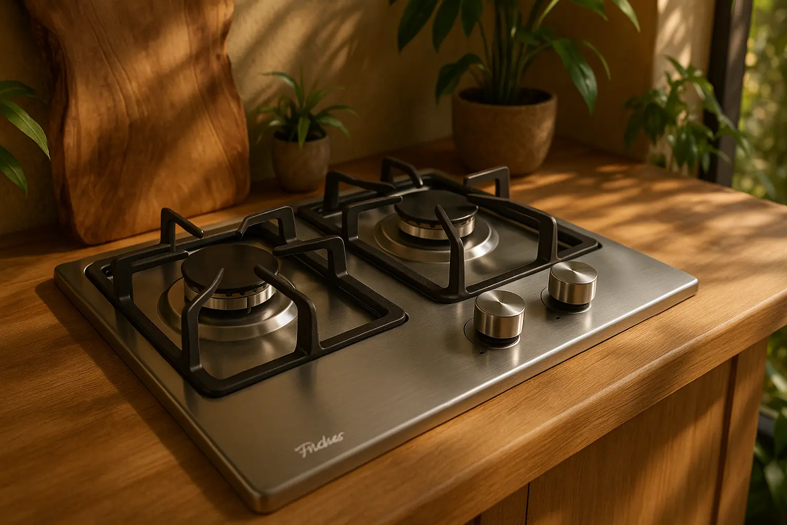 Fischer Cooktop à Gás 2 Bocas Platinum: Potência e Estilo Compacto