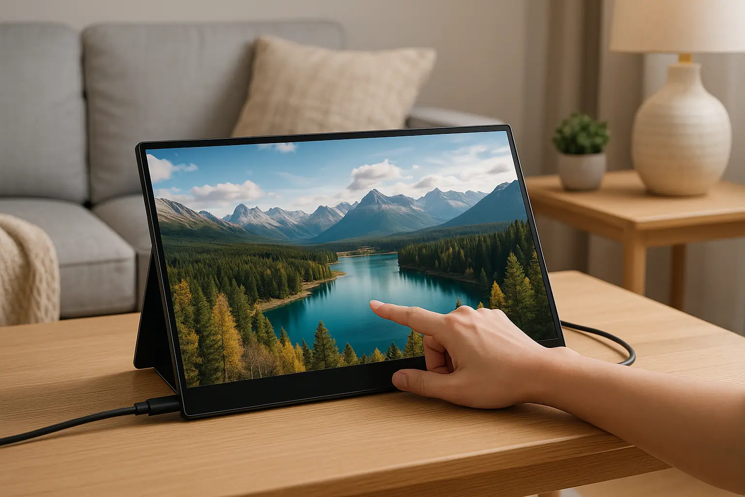 Bettdow Monitor Portátil Touchscreen 15,6" FHD com USB-C e HDMI