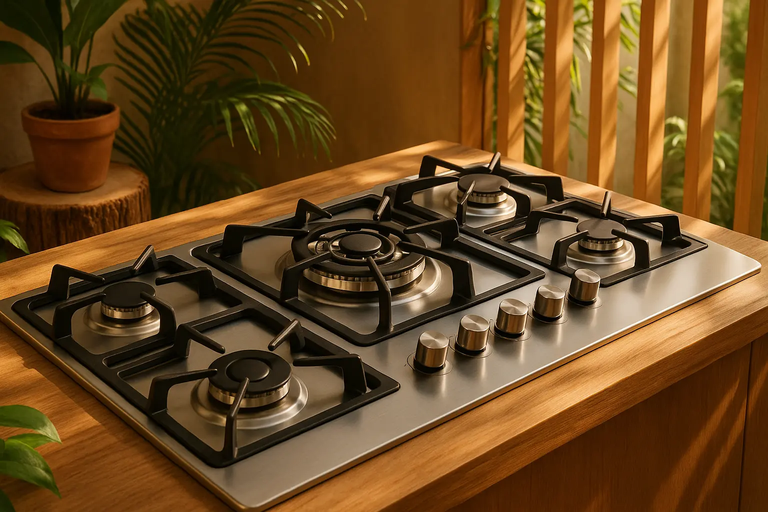 Fischer Cooktop 5 Bocas Platinium: Potência e Elegância