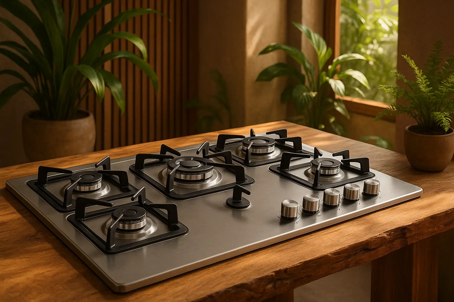 Fischer Cooktop 5 Bocas Platinium: Potência e Elegância