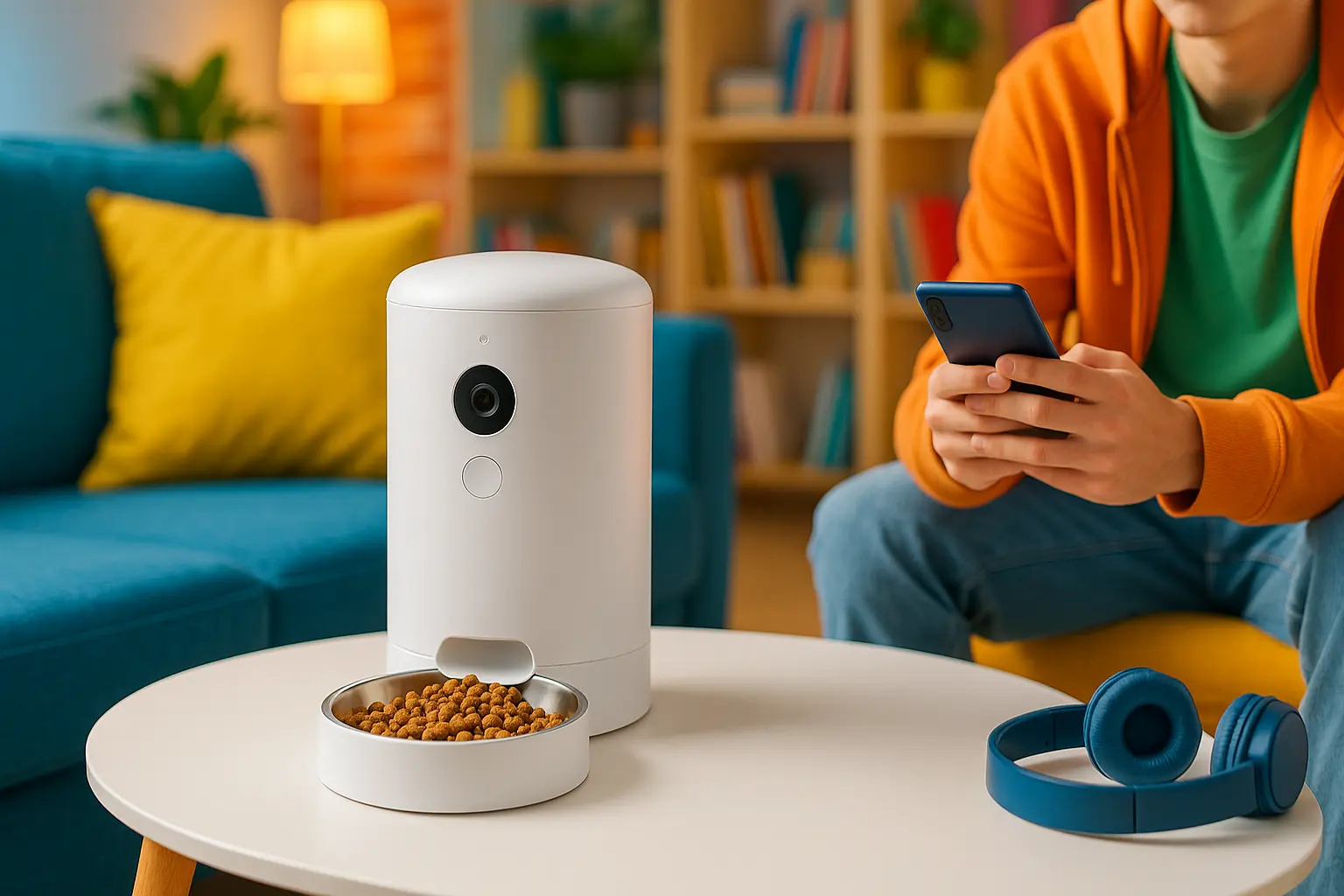 Alimentador Pet Automático Wi-Fi com Câmera Smart