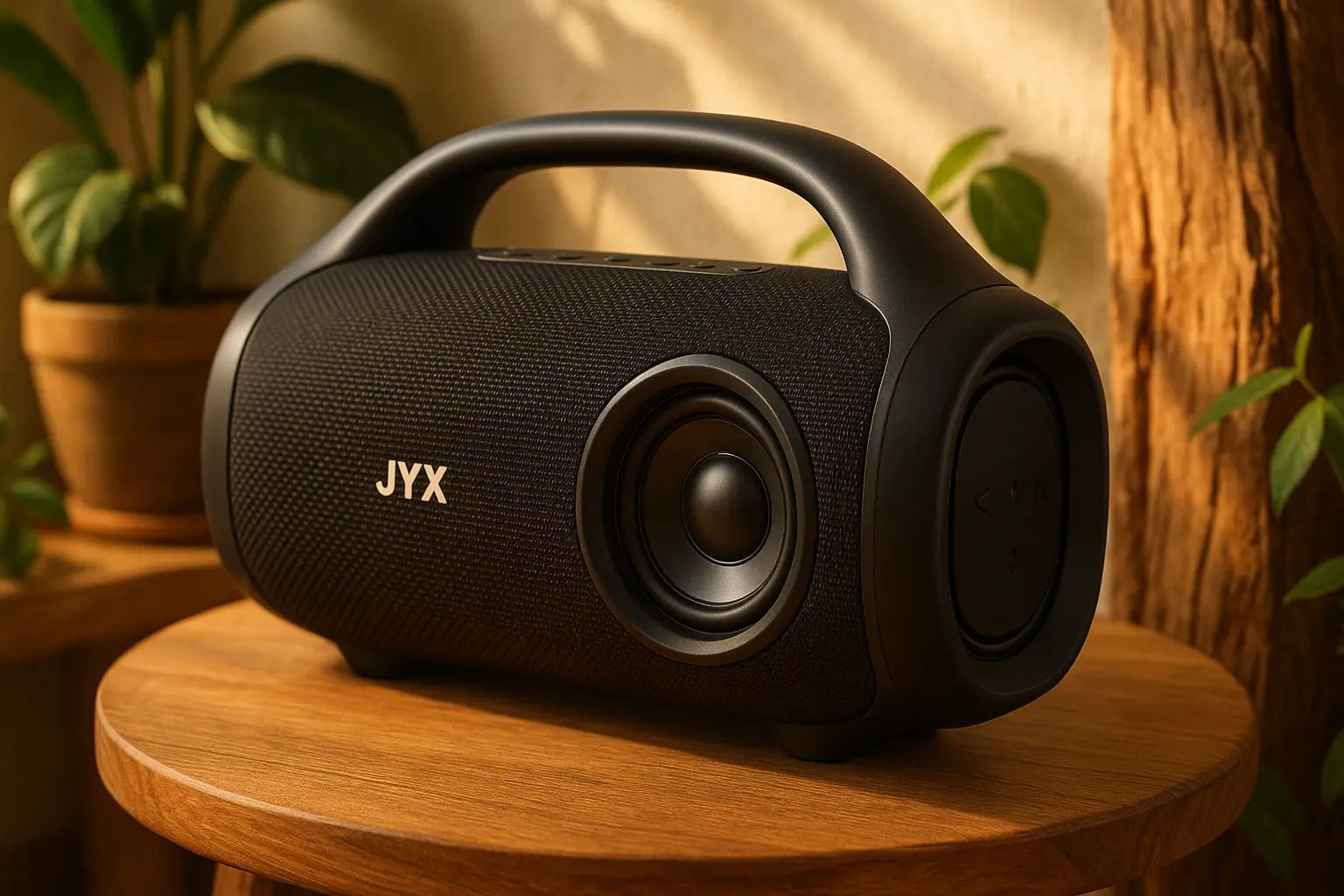 JYX Caixa de Som Bluetooth Portátil Boombox com Subwoofer