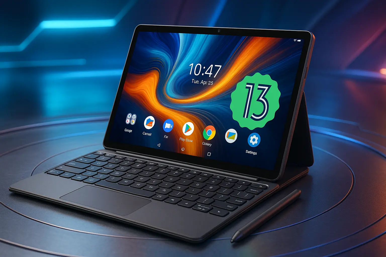 Tablet Android 13 NOVOJOY 12GB + 128GB com Teclado e Stylus