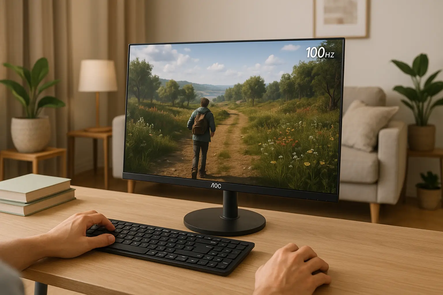 Monitor AOC 24B30HM2: fluidez e imersão em 100Hz