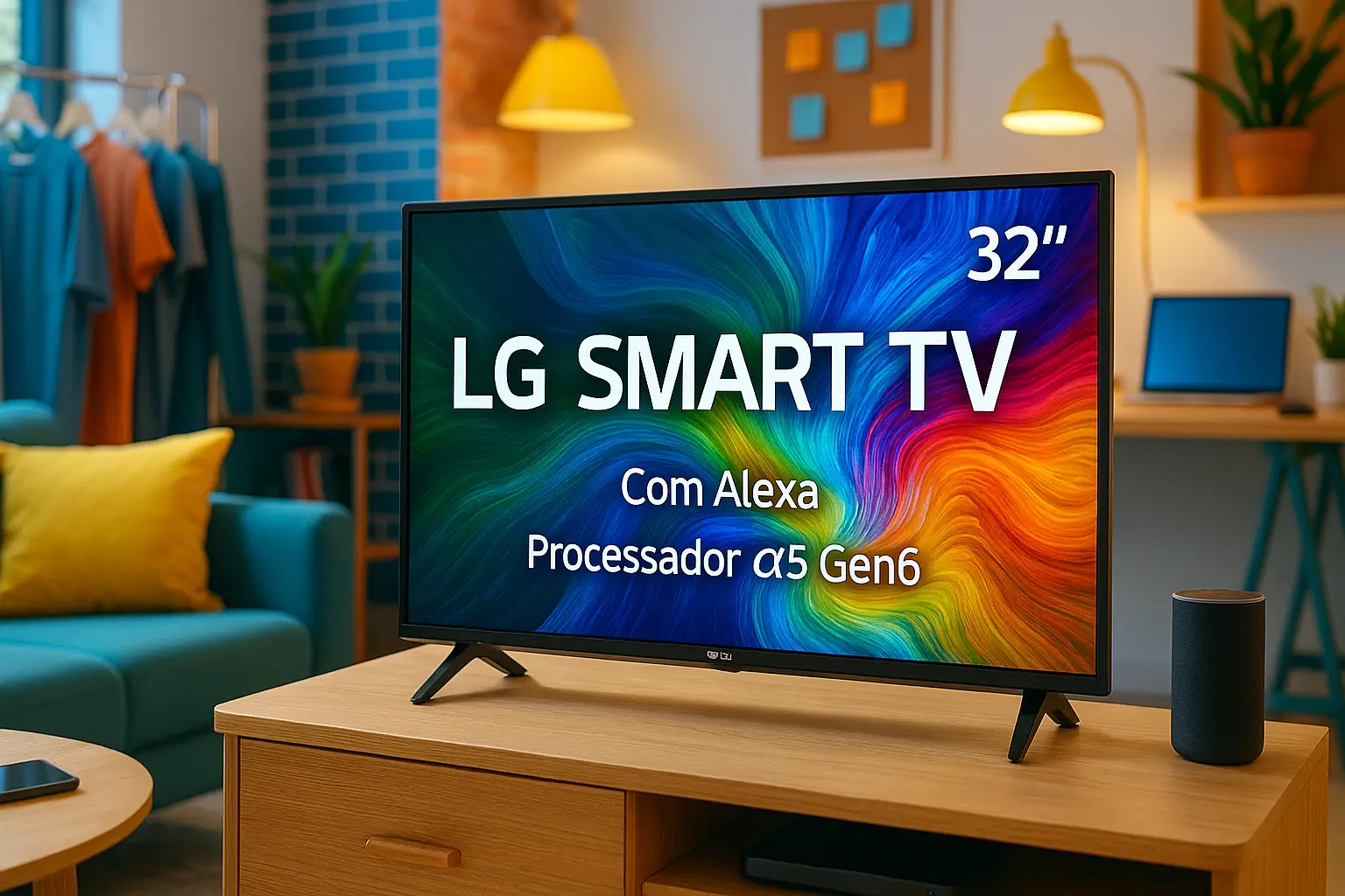 Smart TV LG 32" com Alexa e Processador α5 Gen6