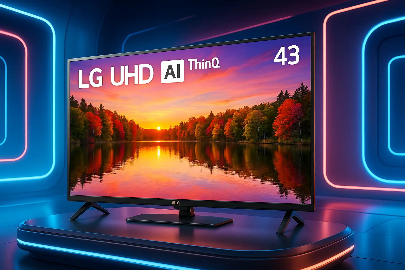 Smart TV 43" LG UHD ThinQ AI 4K com Alexa e HDR