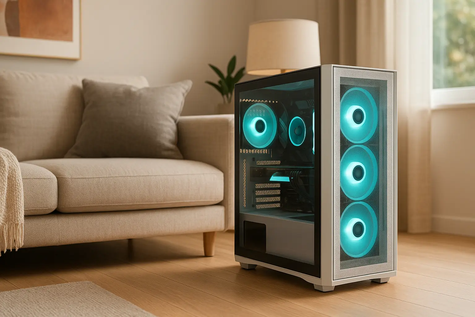 Gabinete Gamer Forcefield Max White Ghost: Vidro, Estilo e Espaço