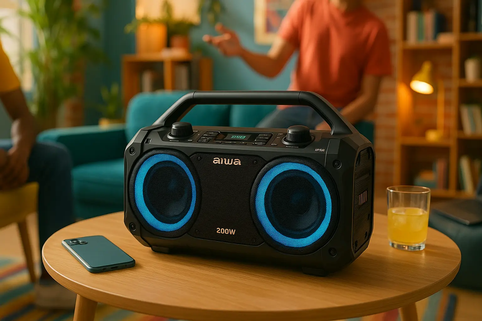 Caixa de Som AIWA Boombox BBS01 com 200W e IP66
