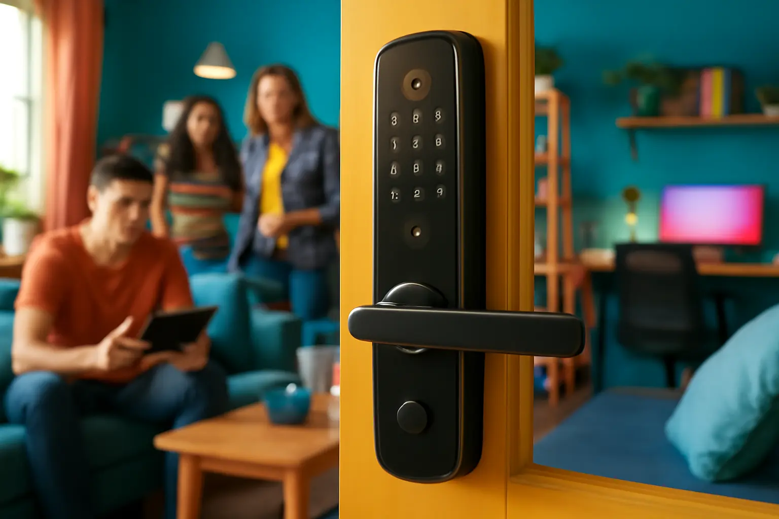 Fechadura Inteligente Wi-Fi Embutir com Biometria, Senha, Tag e Chave