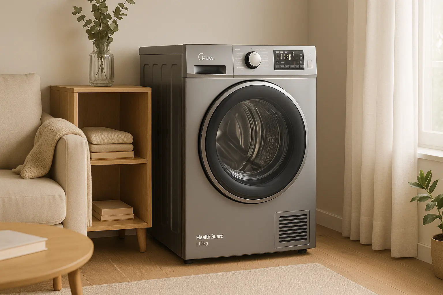 Secadora HealthGuard 11,2kg Midea: Eficiência e Silêncio