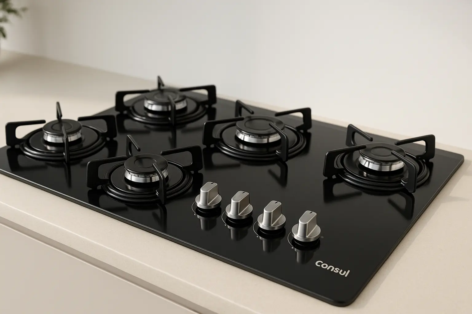 Cooktop 5 bocas Consul com controle fácil: praticidade e potência