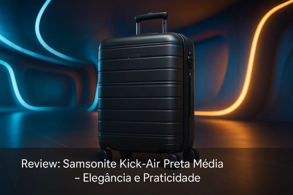 Samsonite Kick-Air Preta Média: Elegância e Praticidade