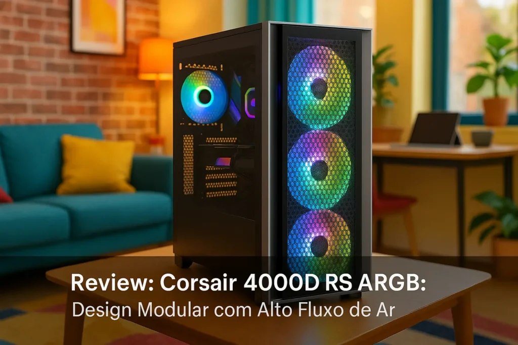 Corsair 4000D RS ARGB: Design Modular com Alto Fluxo de Ar