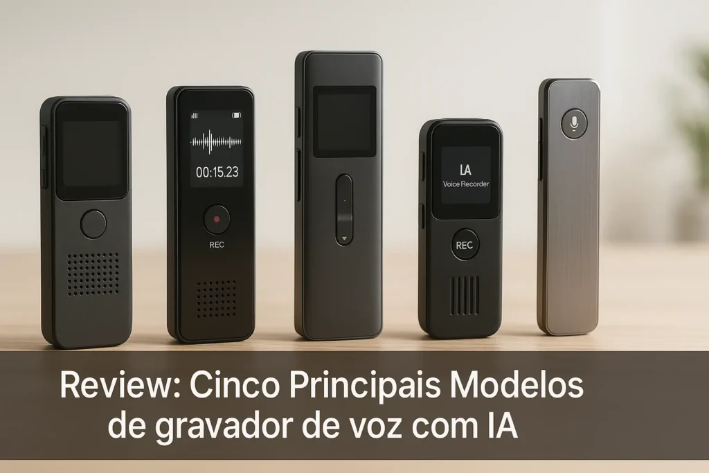 Cinco Principais Modelos de gravador de voz com ia