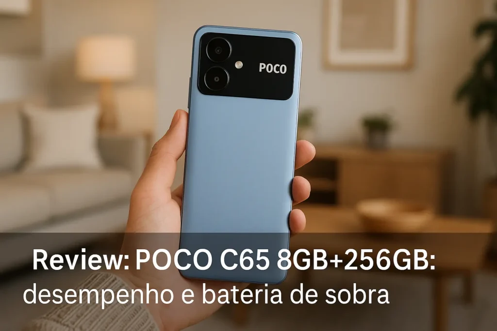 POCO C65 8GB+256GB: desempenho e bateria de sobra