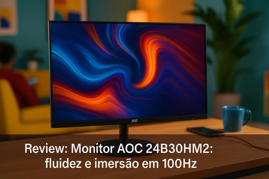 Monitor AOC 24B30HM2: fluidez e imersão em 100Hz