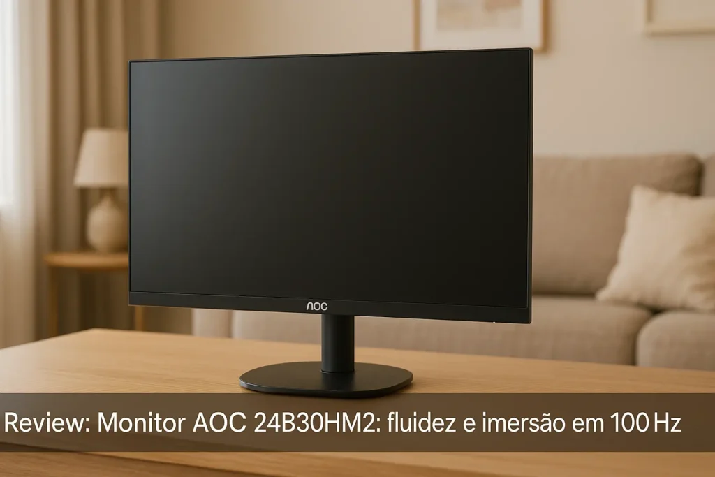 Monitor AOC 24B30HM2: fluidez e imersão em 100Hz