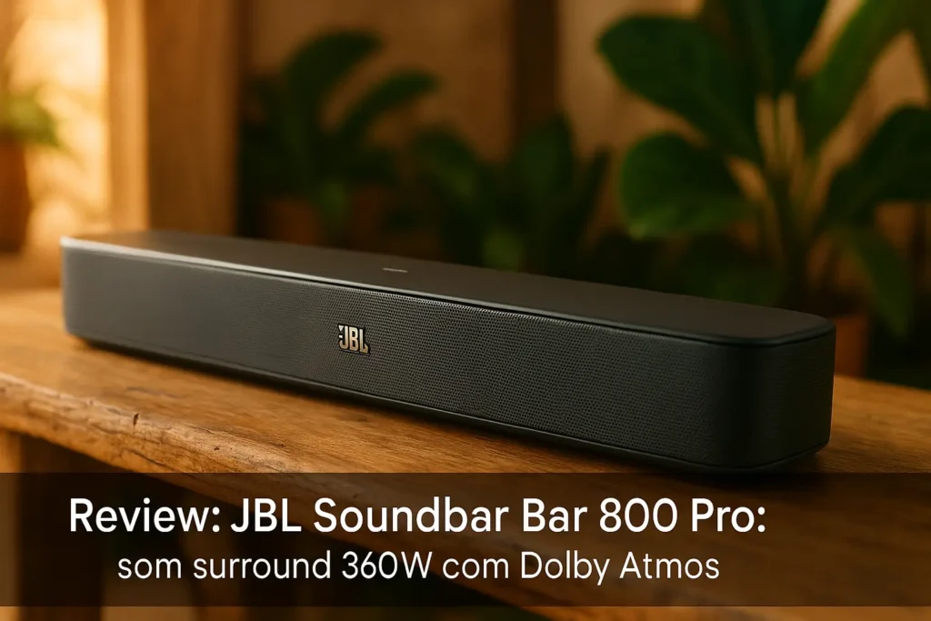 JBL Soundbar Bar 800 Pro: som surround 360W com Dolby Atmos