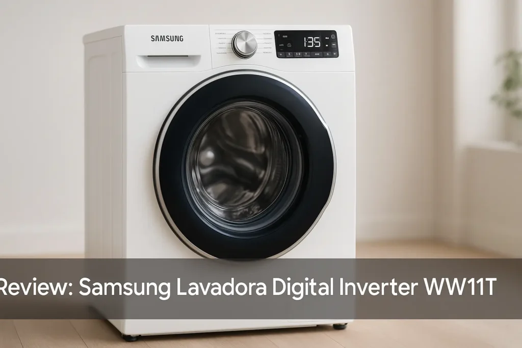 Samsung Lavadora Digital Inverter WW11T: eficiência e cuidado