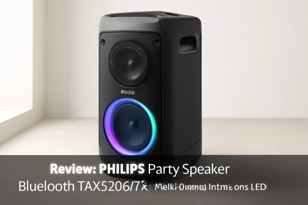 PHILIPS Party Speaker Bluetooth TAX5206/78: Som Potente e Iluminação LED