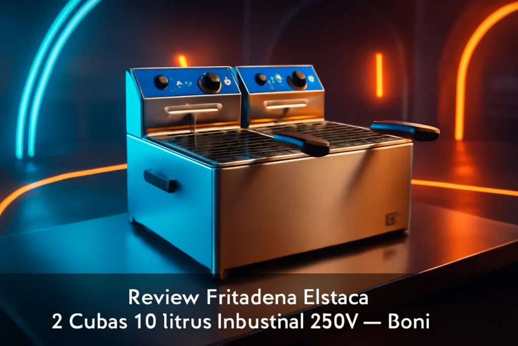 Fritadeira Elétrica 2 Cubas 10 Litros Industrial 220v - Boni: Desempenho Potente e Eficiência na Cozinha Comercial