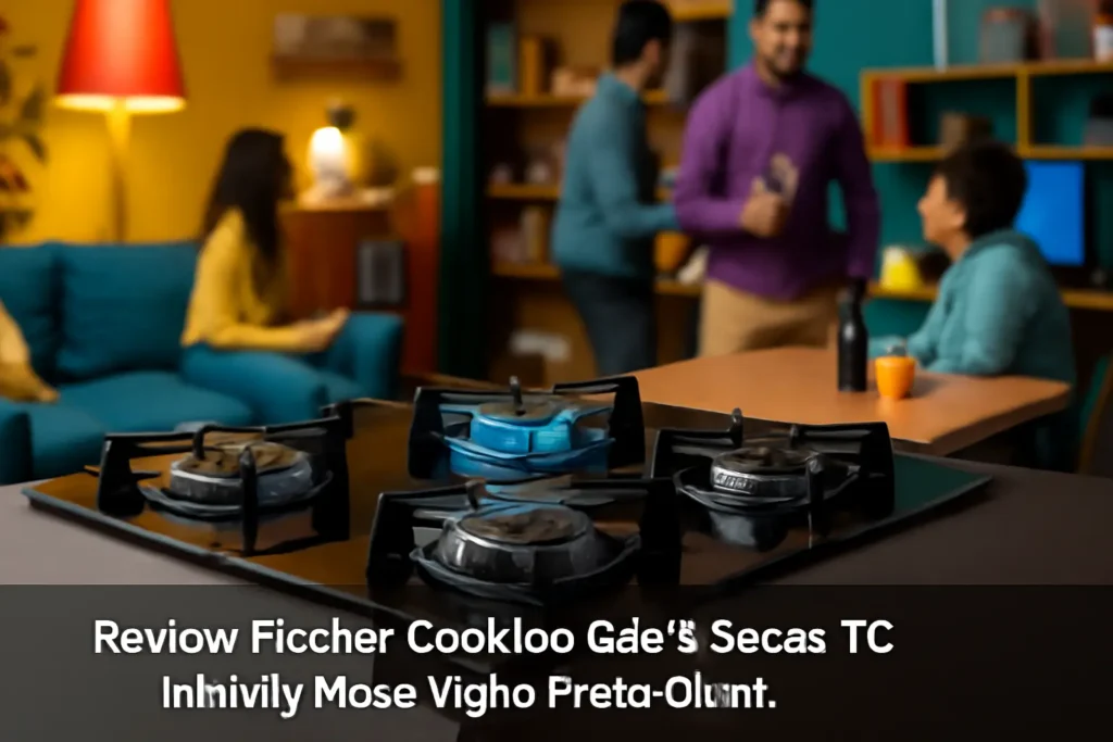 Fischer Cooktop Gás 5 Bocas TC Infinity Mesa Vidro Preto Bivolt
