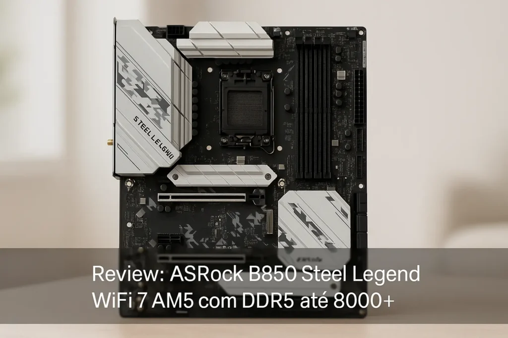 ASRock B850 Steel Legend WiFi 7 AM5 com DDR5 até 8000+