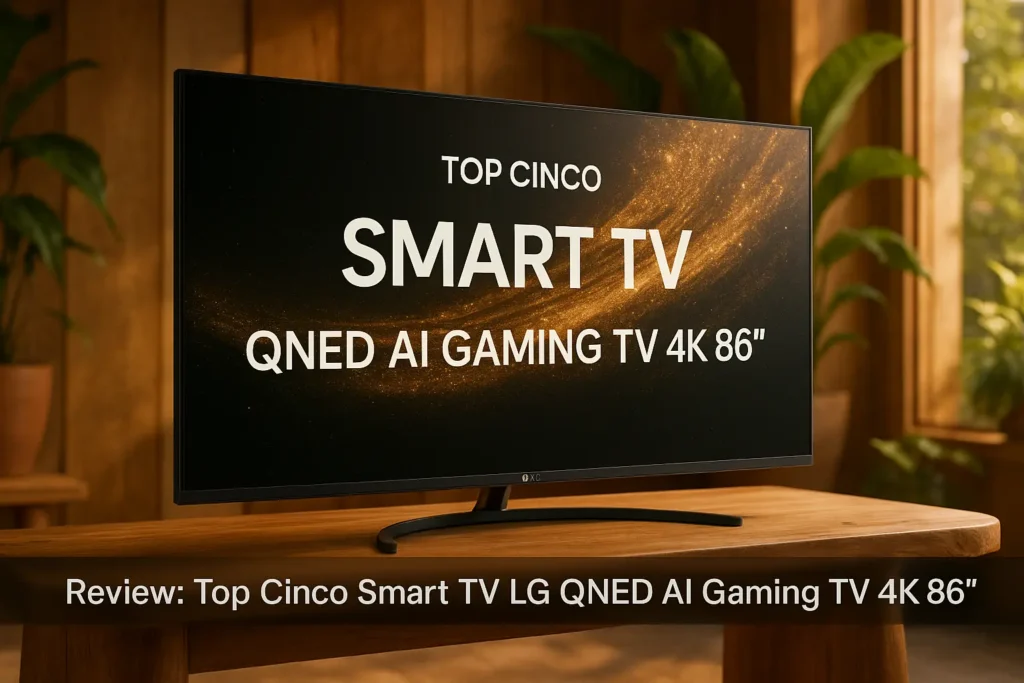 Top Cinco  Smart TV LG QNED AI Gaming TV 4K 86